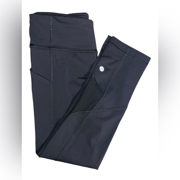 Lululemon Pace Rival 22” Crop Leggings – LuxStream Black – Size 4 - Picture 1 of 4